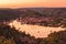 Skradin town on Krka river in sunset light, the entrance to the Krka National Park, Croatia