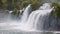 Skradinski buk the most splendid waterfall in Krka National Park. Filmed in 4K video