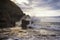 Skrinkle Sandstones Group pembrokeshire south wales at dawn