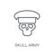 Skull Army linear icon. Modern outline Skull Army logo concept o