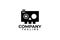 Skull camera photography logo. vector illustration with a horror themed