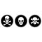 Skull and crossbones icon or button