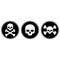 Skull and crossbones icon or button