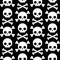 Skull and crossbones seamless pattern