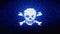 Skull And Crossbones Symbol Digital Pixel Noise Error Animation.