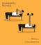 Skull Crushers Dumbbell Moves Manga Gym Set Illustration