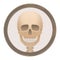 Skull Deaths Head Pirate Logo Circle Frame