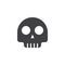 Skull emoticon vector icon