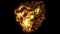 Skull in fire laser animation