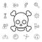 Skull flat vector icon in biology pack
