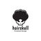 Skull with frizzy hair logo design vector graphic symbol icon sign illustration creative idea