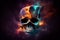 Skull and galaxy blend beautifully, mysterious and beautiful With Generative AI