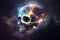 Skull and galaxy blend beautifully, mysterious and beautiful With Generative AI