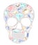 Skull with gemstones pattern