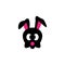 skull head with bunny ears signifying love to death icon