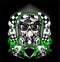 Skull helmet racing with gas mask-