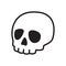 Skull icon  Halloween logo pirate symbol bone ghost character cartoon illustration doodle design