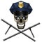 Skull in a police cap