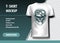 Skull Racer. T-Shirt template, fully editable.