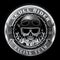 Skull rider racing team badge club team vector