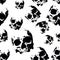 Skull seamless pattern