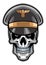 Skull soldier wearing hat