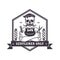 Skull Vintage Barbershop Logo Template Vector
