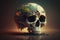 Skull World: A Dark and Mysterious Artistic Creation for Posters and Web.