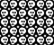 Skulls and stars on a black background. Hipster abstract background. Fear and horror for the holiday of Halloween.