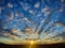 Sky altocumulus clouds during sunrise