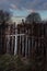 Sky, autumn, sunset, earth, grass, trees, fence, old, cloud, landscape, flash, background, nature