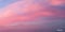 Sky background with fluffy clouds. Realistic dawn.