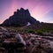 Sky Behind Clements Mountain Glows Pink