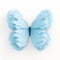 Sky Blue Butterfly Fur 3d Render: Whimsical And Eerie Animal Symbolism