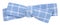 Sky blue white plaid bow tie