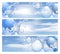 Sky and bubbles banners