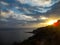 The sky of the city of Tangier before sunset