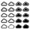 Sky cloud black symbols