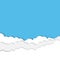 Sky and cloud, cuted paper design. vector illustration