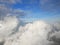 Sky and cloud with the sun shining photo from airplane