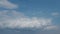 The sky and clouds. Accelerated movement in the atmosphere of time lapse. The beautiful clouds. Onega Lake, Karelia