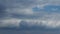 The sky and clouds. Accelerated movement in the atmosphere of time lapse. The beautiful clouds. Onega Lake, Karelia