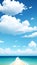 Sky clouds sea love love romantic scene background illustration