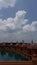 Sky Clouds With Temple View. nilkanth dham swaminarayan temple