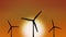 Sky Clouds Wind farm wind turbines generating electricity Wind energy Loop Animation Background.