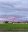 Sky farm clouds purple