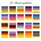 Sky gradient background - sunset color collection swatches