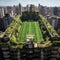 Sky-High Soccer: Rooftop Pitch on Urban Skyscraper