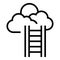 Sky ladder icon outline vector. Heaven goal