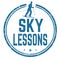 Sky lessons sign or stamp